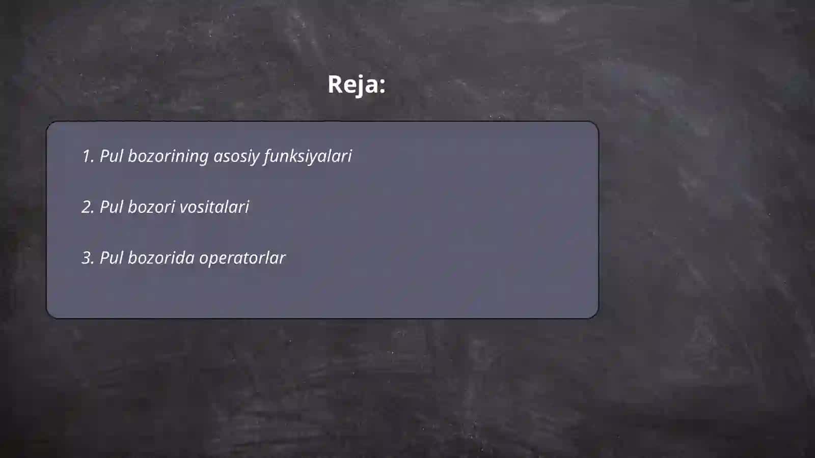 Pul bozorining asosiy funksiyalari 2