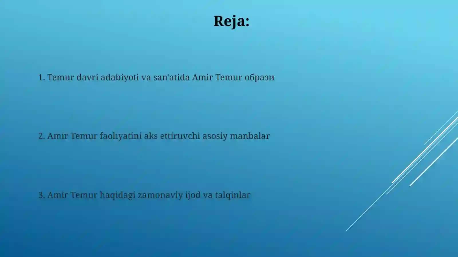 Amir Temur faoliyatiniyaratibbergamasarlar 2