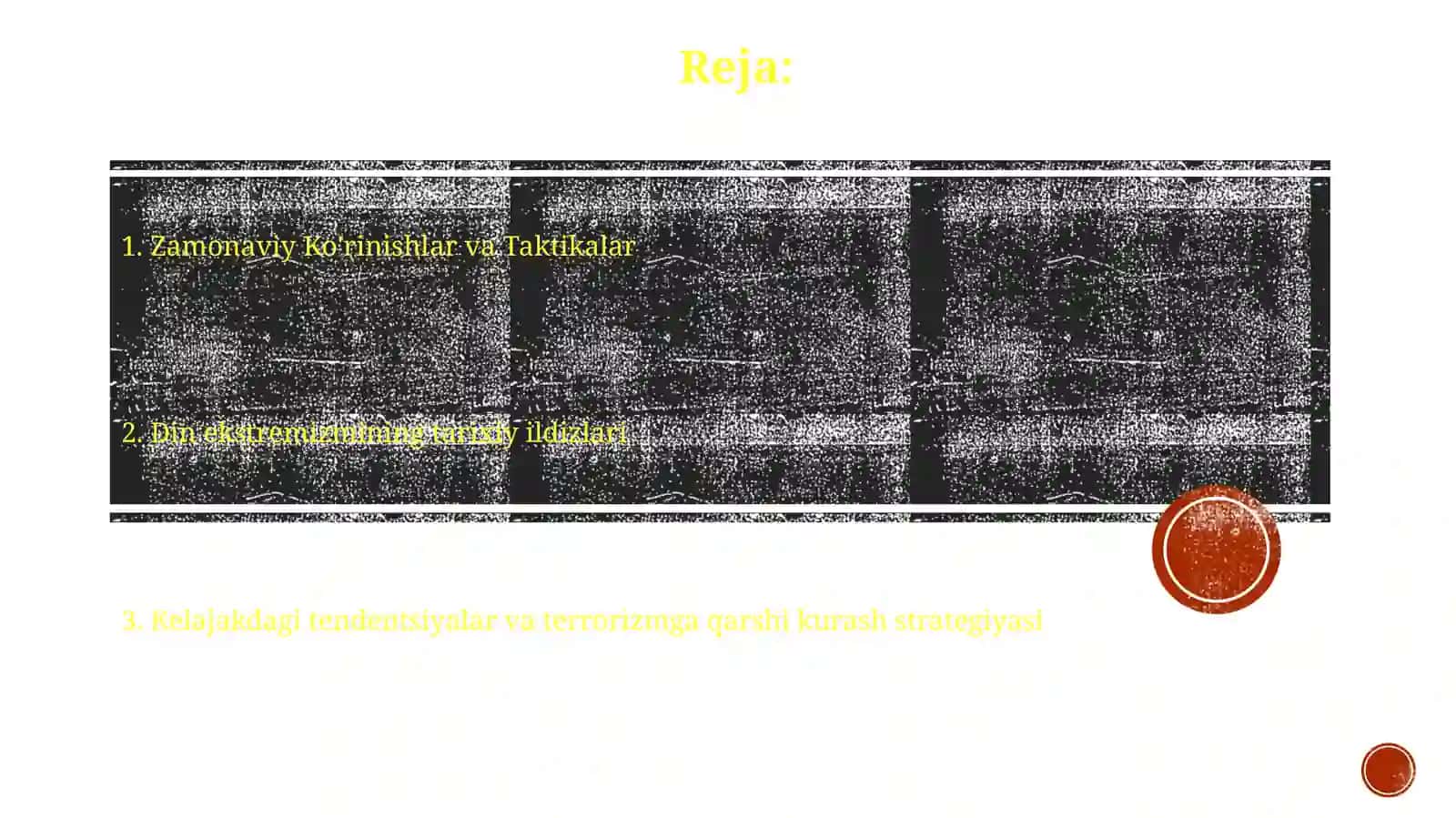 Diniy fundamental radikalizm terrorizmning tarixi va yoʻnalishlari 2