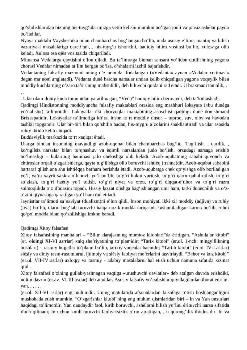 FALSAFIY TAFAKKUR TARAQQIYOT BOSQICHLARI: SHARQ FALSAFASI 2