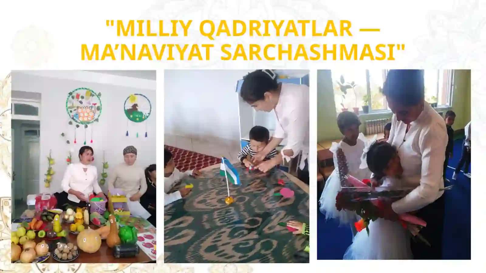 "Milliy qadriyatlar — ma’naviyat sarshabmasi" mavzusida loyiha taqdimoti 2