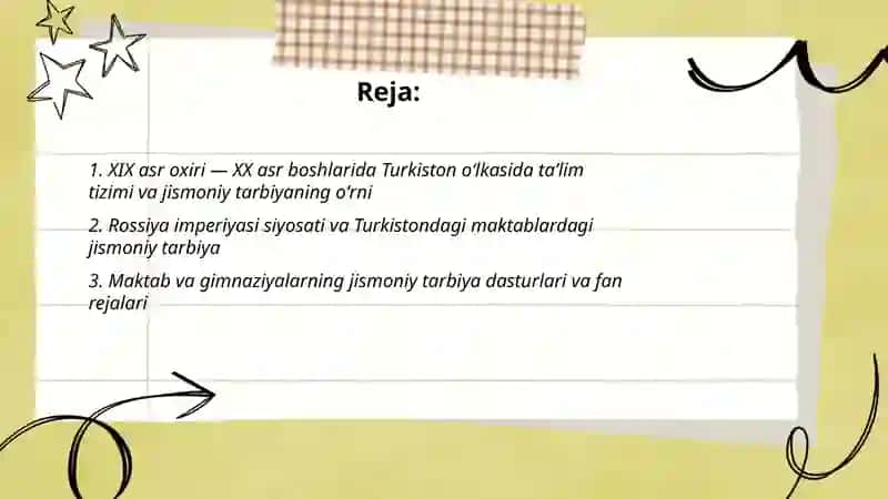 XIX asrning oxiri XX asrning boshlarida Turkiston ǒlkasining maktab va gimnaziyalarida jismoniy tarbiya tǒgrisidagi qarashlari 2
