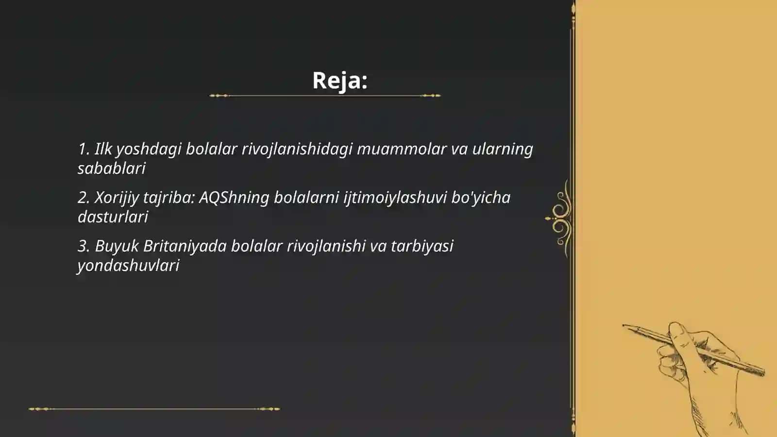 Ilk yoshdagi rivojlanishida muammolari boʻlgan bolalarni tarbiyalash va ijtimoiylashuvi boʻyicha xorijiy mamlakatlar tajribasi 2
