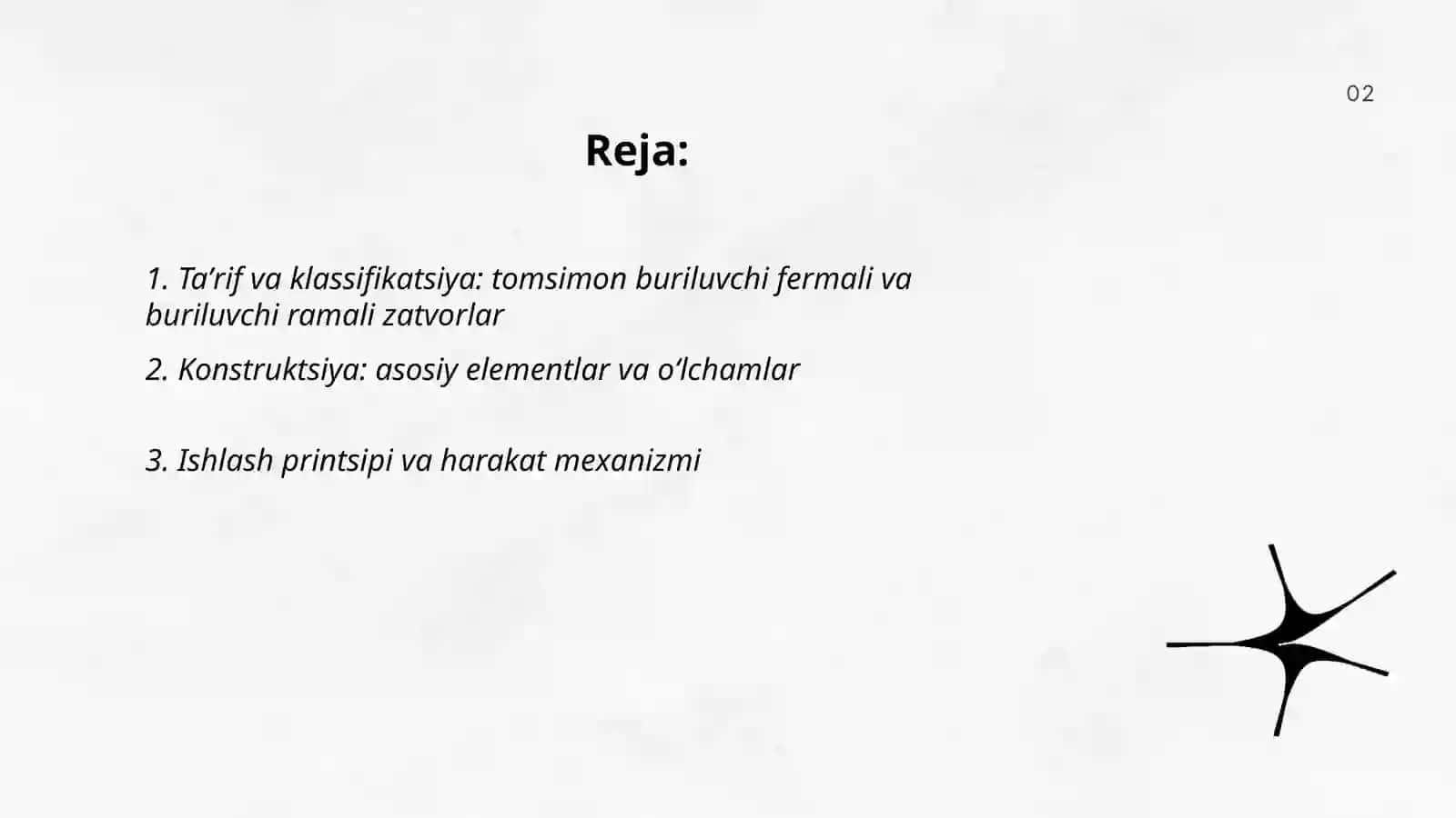 Tomsimon buriluvchi fermali va buriluvhi ramali zatvorlar 2