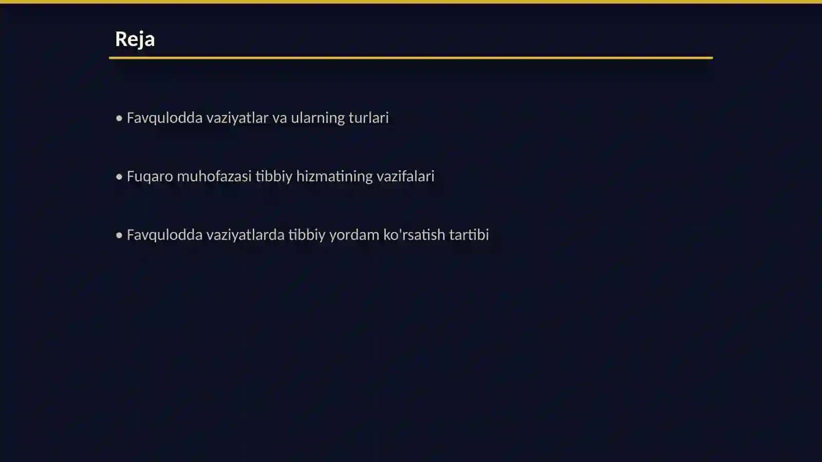 Favqulodda vaziyatlarda fuqaro muhofazasi tibbiy hizmati 2