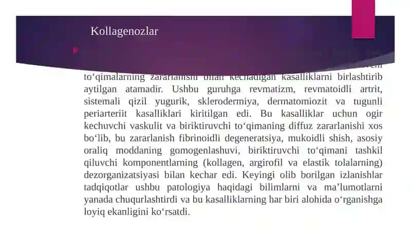 Kollagenozlar patogeneziva tashxisi, Glikozaaminoglikanlarning tibbiyotdaqo’llanilishi 2