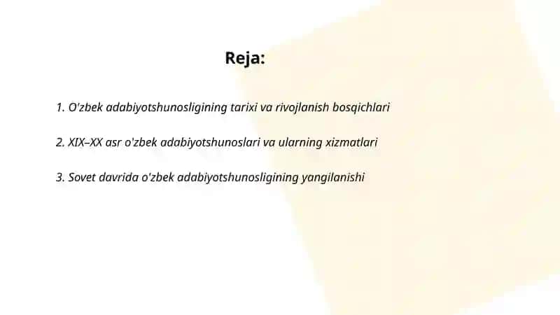 O'zbek adabiyotshunoslari va ularning fan rivojida tutgan oʻrni 2