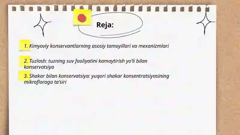 Kimyoviy kanservalash usullari 2