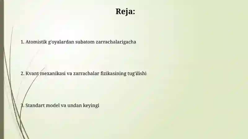 Elementar zarralarchalarning paydobulishtarixi 2