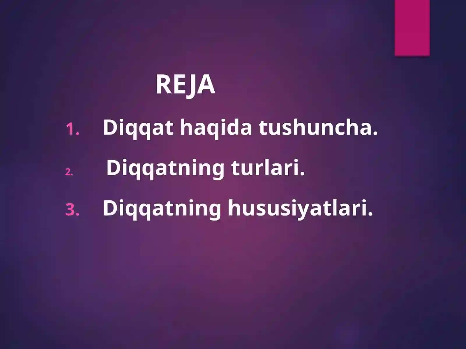 Diqqat haqidat ushuncha 2