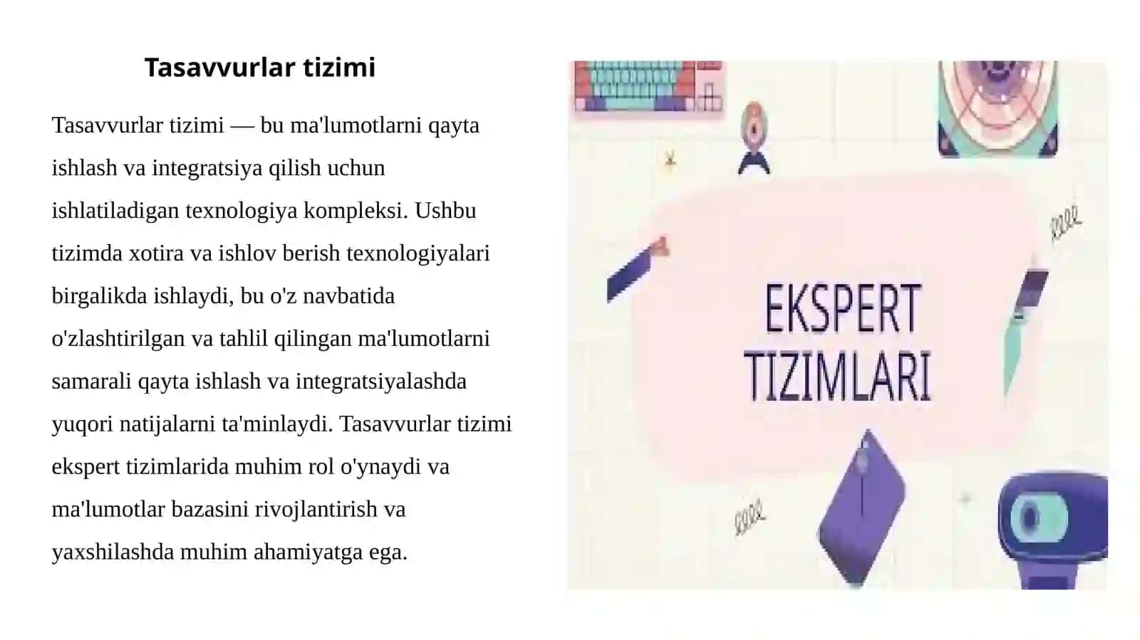 Ekspert tizim haqida. Bilimlar bazasi va yakunlovchi mexanizm 2