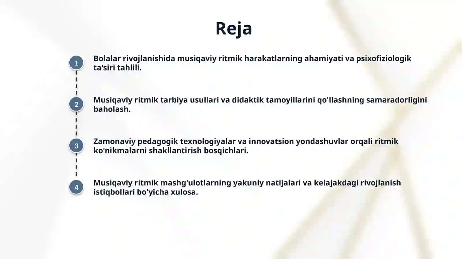 Bolalarni musiqaviy ritmik g‘arakatlarga o‘rgatish. 2