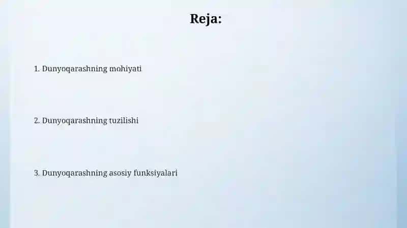 Dunyodaqarashning mohiyati tuzilishi va asosiy funksiyalari 2