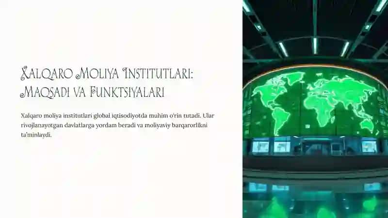 Xalqaro Moliya Institutlari: Maqsadi va Funktsiyalari 2