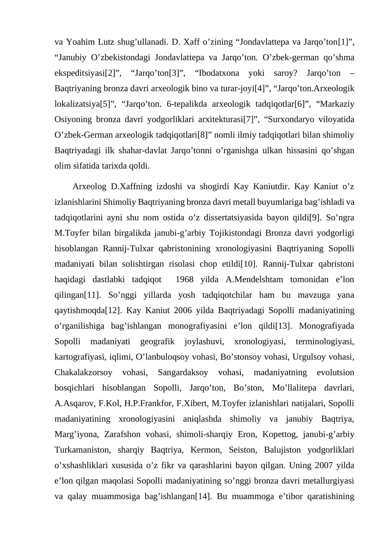 OKS SIVILIZATSIYASINING TARIXSHUNOSLIGI (NEMIS ARXEOLOGIYASI MATERIALLARI ASOSIDA) 2