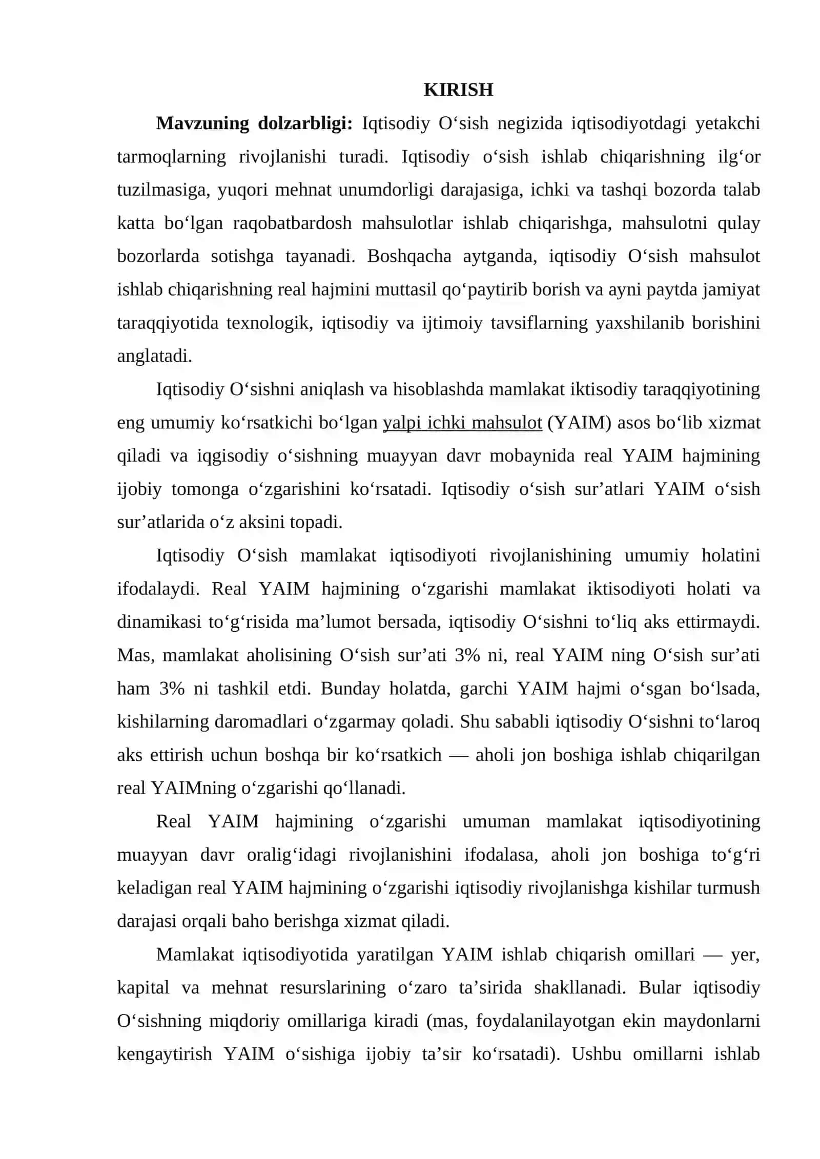 Iqtisodiy o‘sishning neoklassik modellarini empirik qo‘llanilishi 2