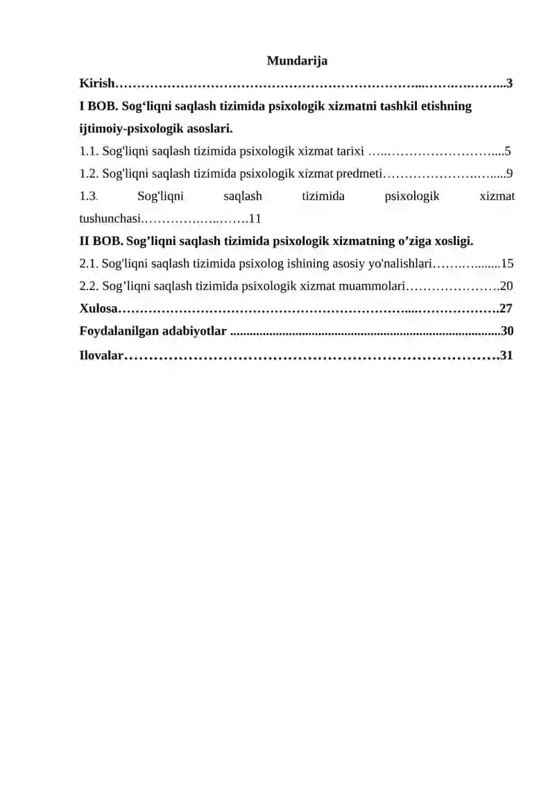 Sog’liqni saqlash tizimida psixologik xizmatning ahamiyati 2