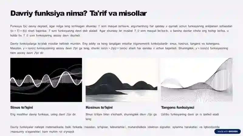 Davriy funksiyalar 2