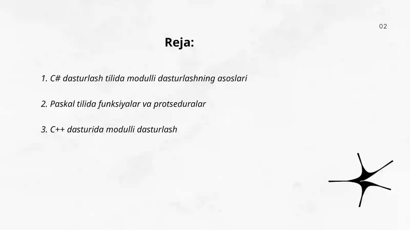 Modulli dasturlash C# dasturlash tilida 2