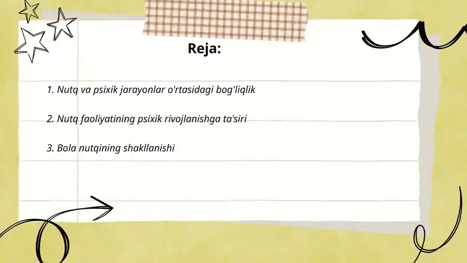 psixik jarayonlarning vujudga kelishida nutqning ahamiyati 2