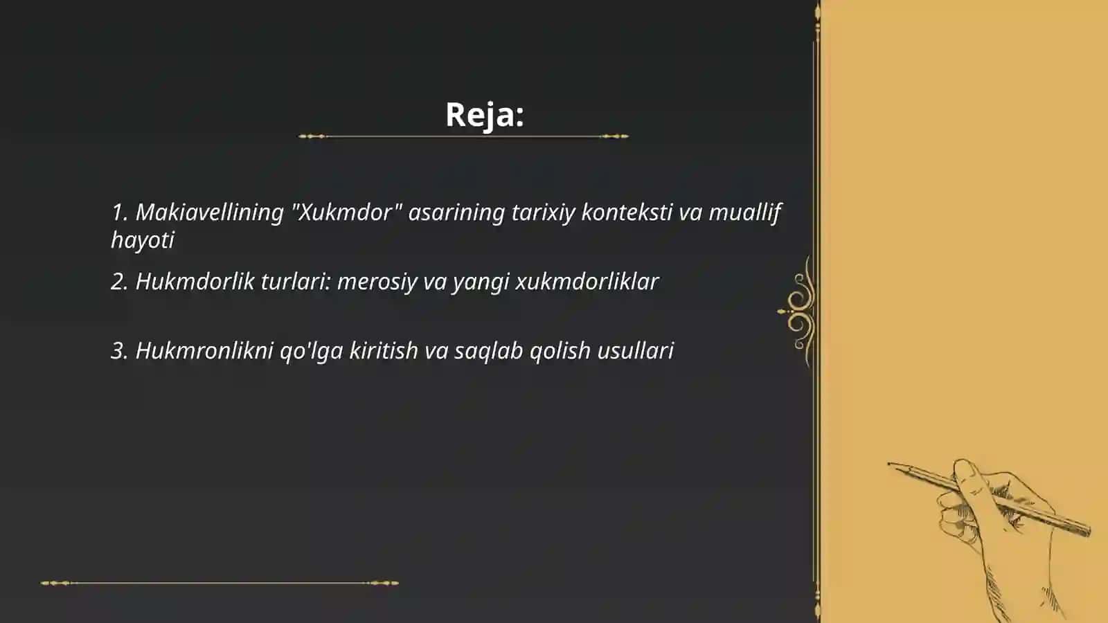 Makiavellining "Xukmdor" asari 2