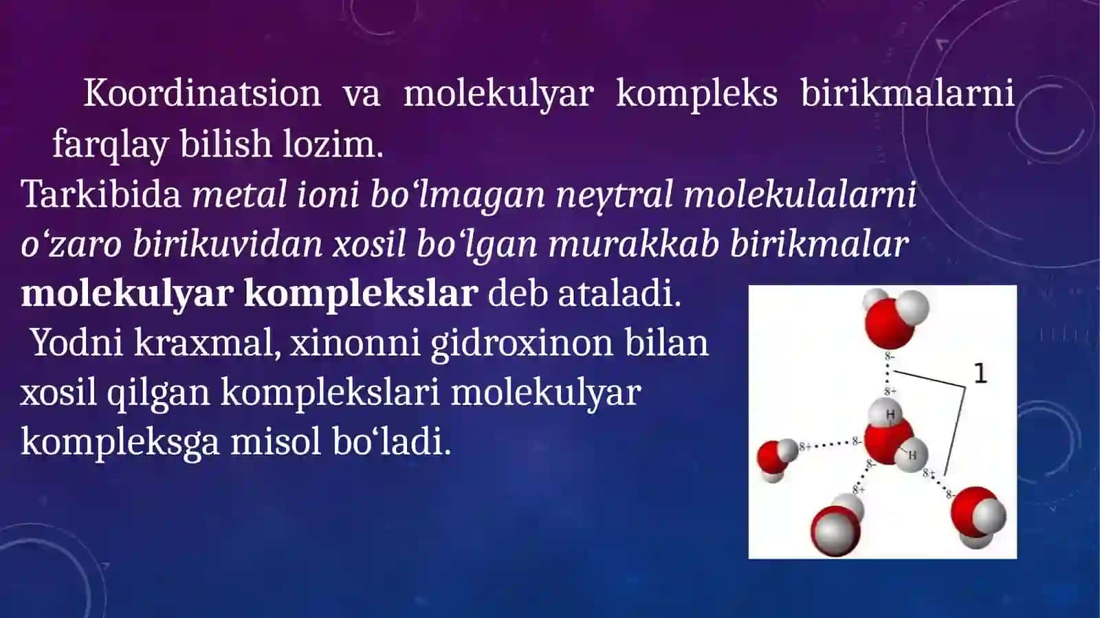 Kompleks birikmalar eritmalarida va oksidlanish-qaytarilish muvozanati 2