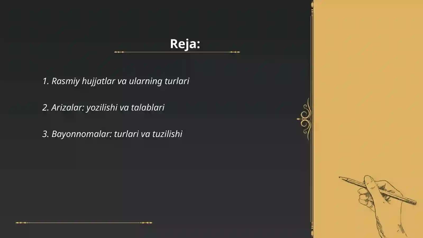 Rasmiy hujjat turlari.Maʼlumot-Axborot hujjatlari 2