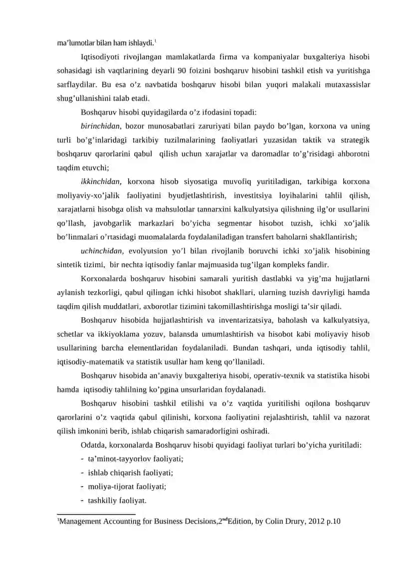 BOSHQARUV HISOBI FANIGA KIRISH 2