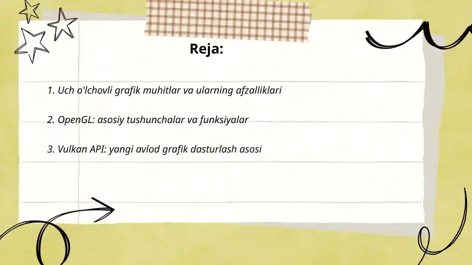Uch o’lchovli grafik muhitlarni dasturlash 2
