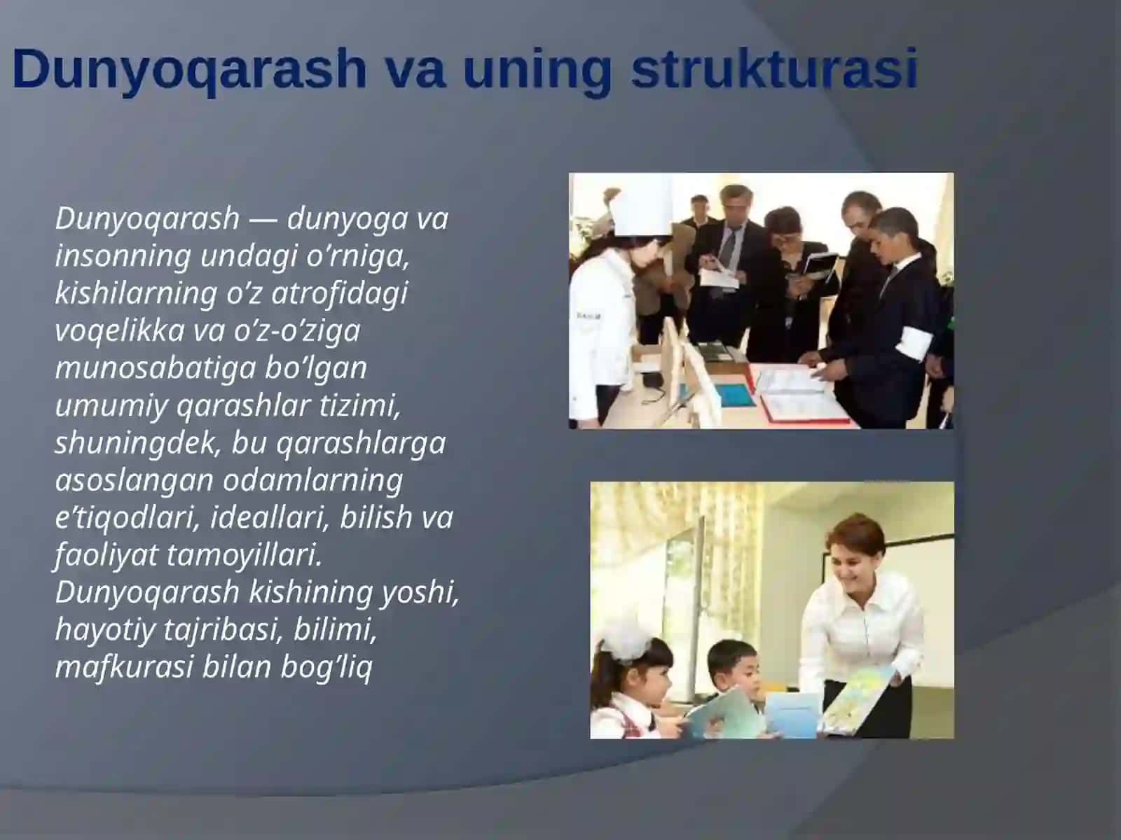 Falsafiy dunyo qarashning o’z o’zini anglashdagi roli 2