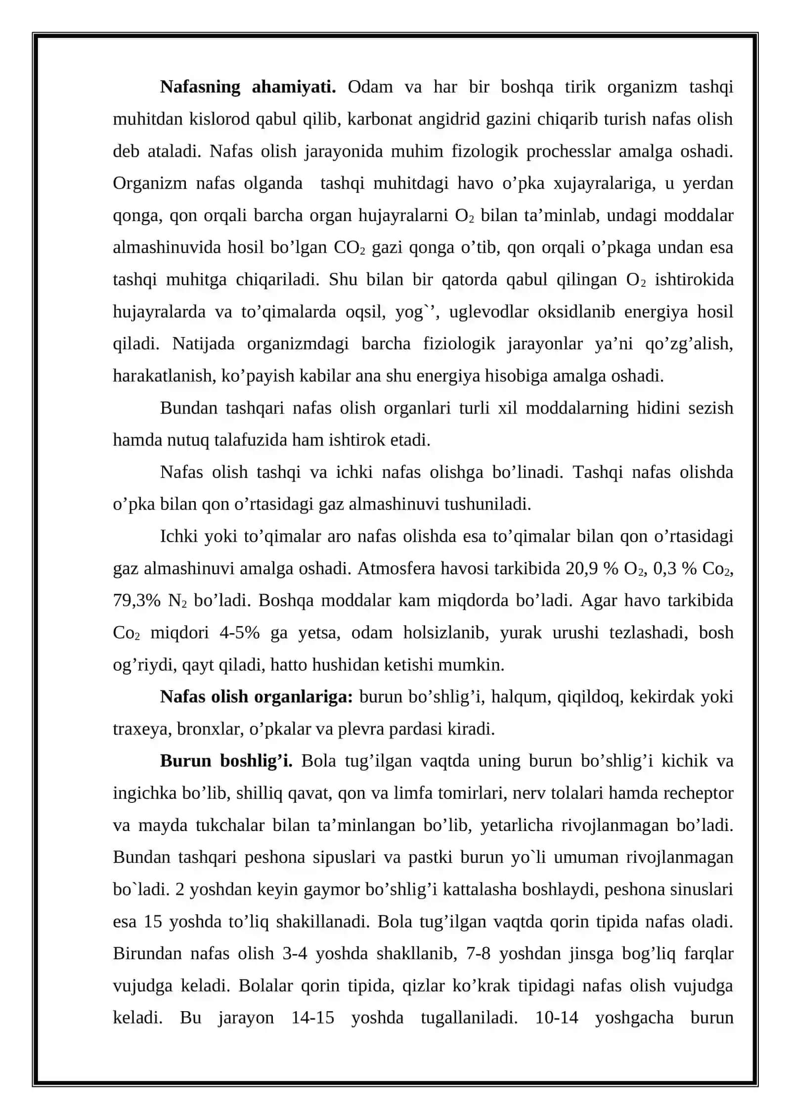 Nafas olish organlarining yoshga xos xususiyatlari 2