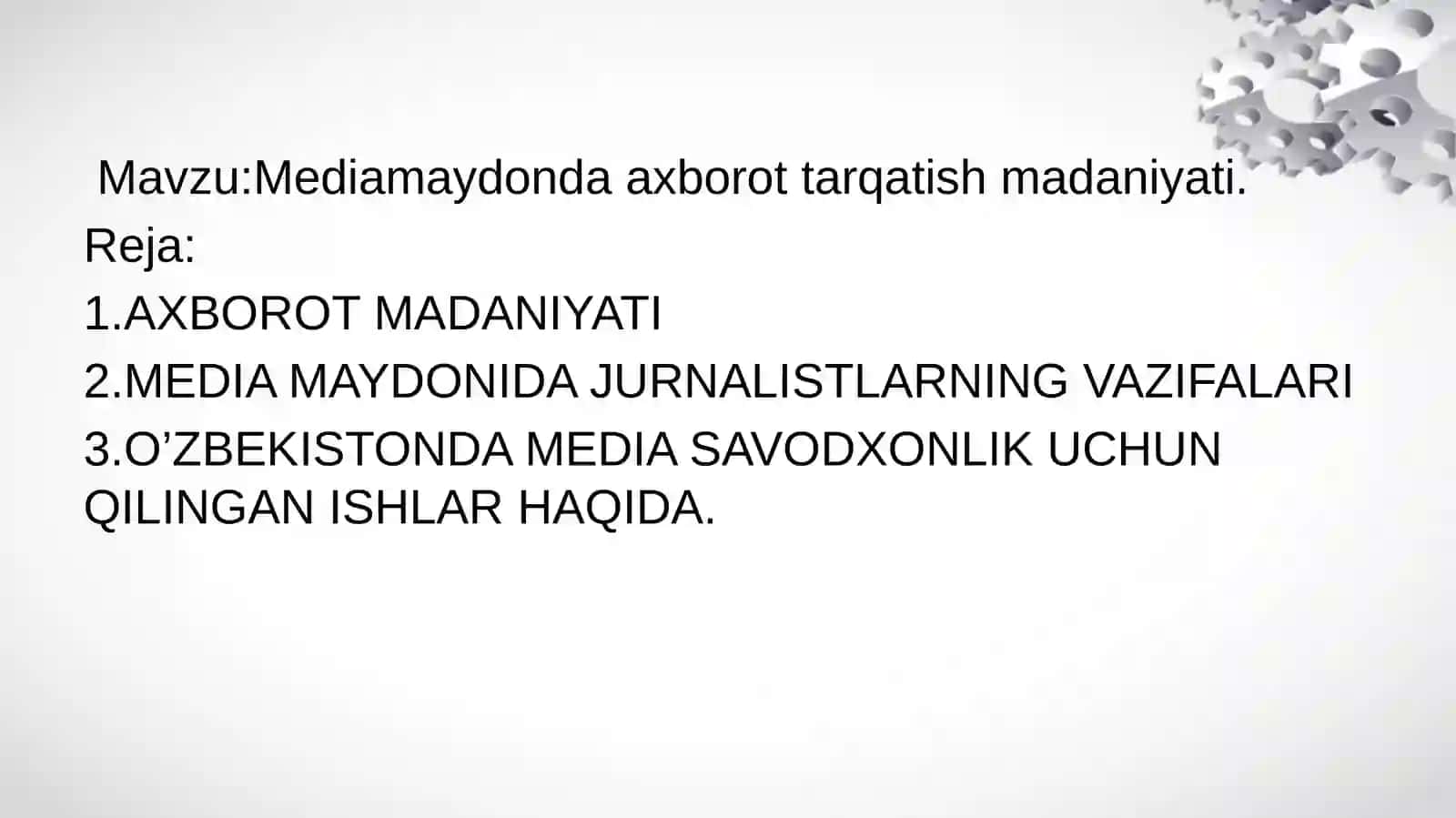 Mediamaydonda axborot tarqatish madaniyati 2