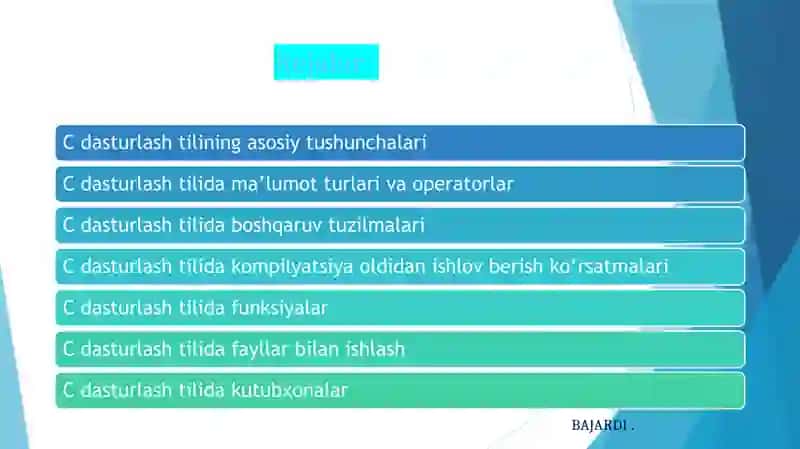 C dasturlash tili 2
