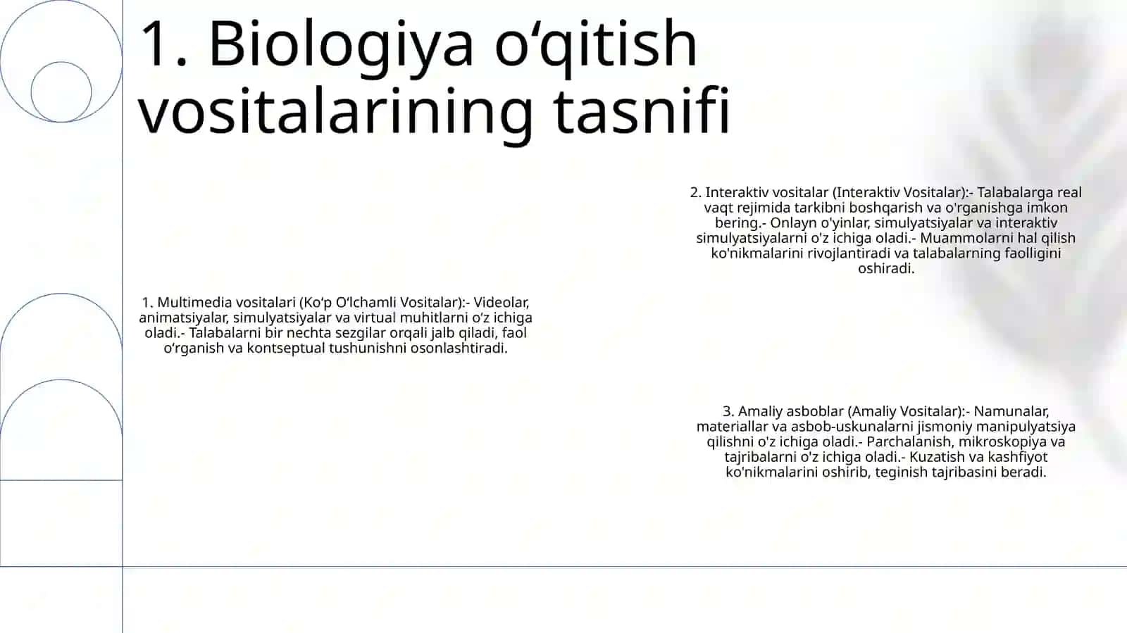Biologiya OʻQitish Vositalarining Turlari Va Ularning OʻZaro BogʻLiqligi 2