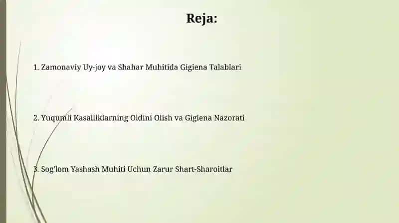Zamonaviy Uy-joy va Shahar Muhitida Gigiena Talablari 2