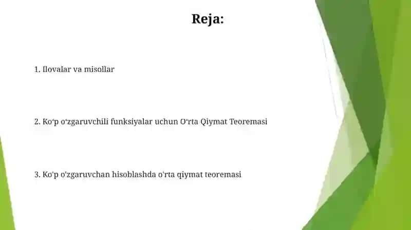 Ko'p o'zgaruvchili funksiyaning oraliq qiymatlari haqidagi teoremalar 2