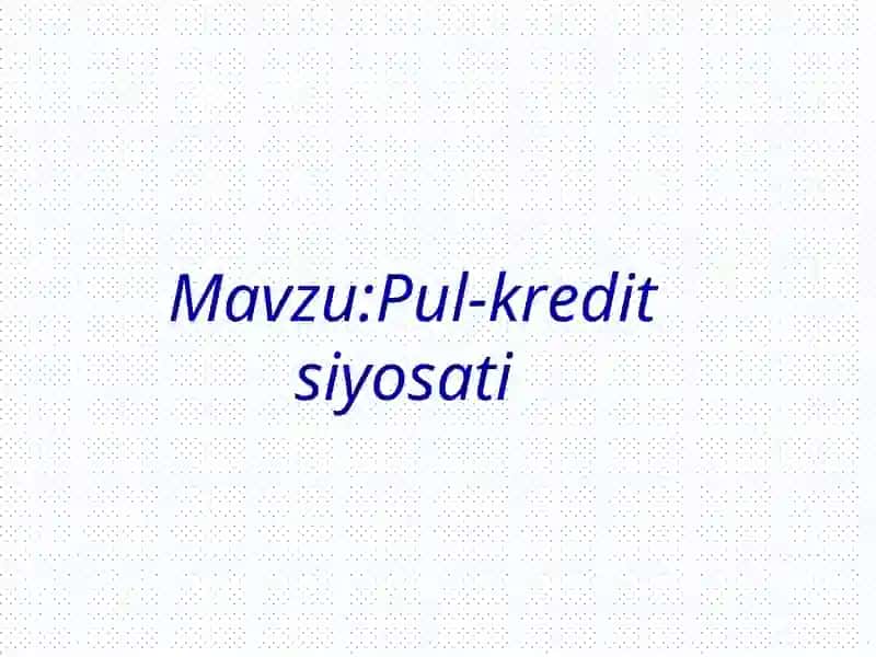 MAKROIQTISODIYOT 2
