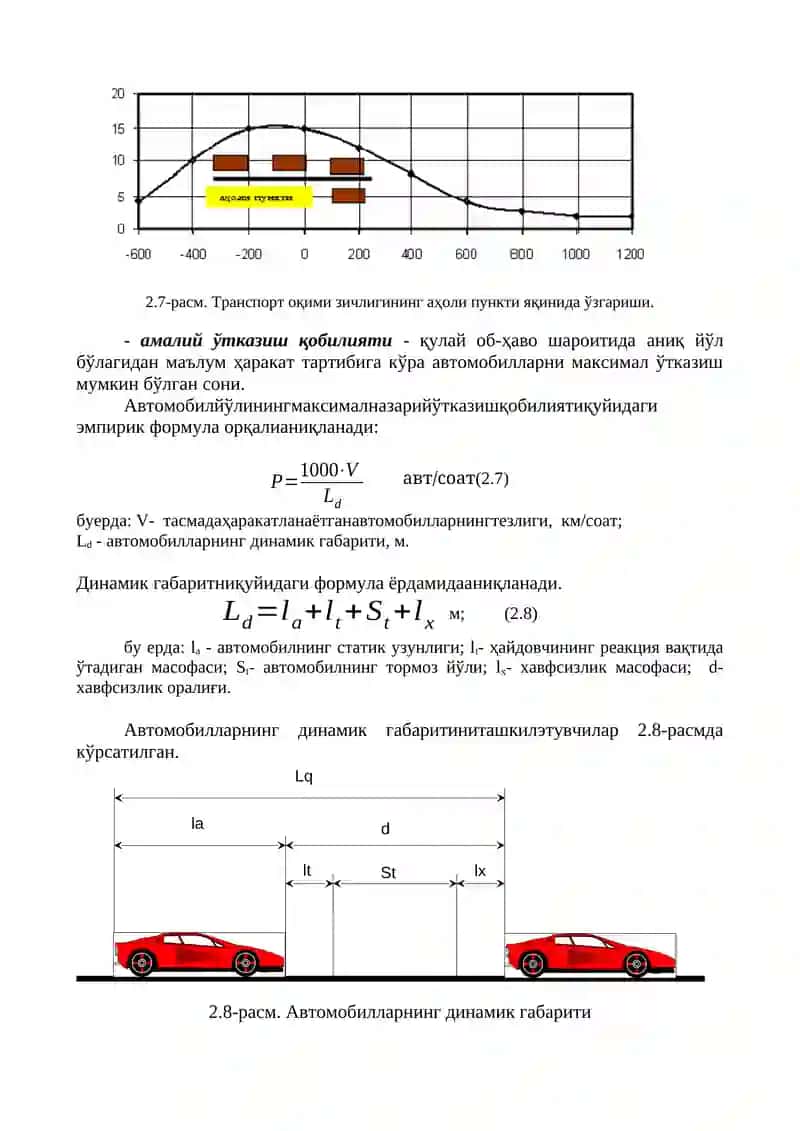 Транспорт оқимининг ўтказувчанлиги 2