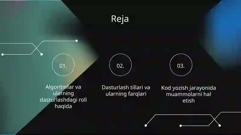Algoritmlashtirish va dasturlash asoslari 2
