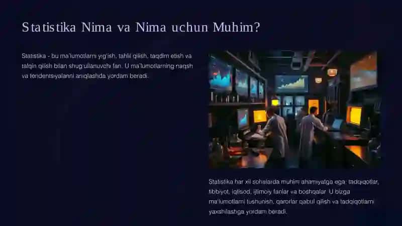 Statistika Koʻrsatkichlari: Maʼlumotlarni Tushunish 2