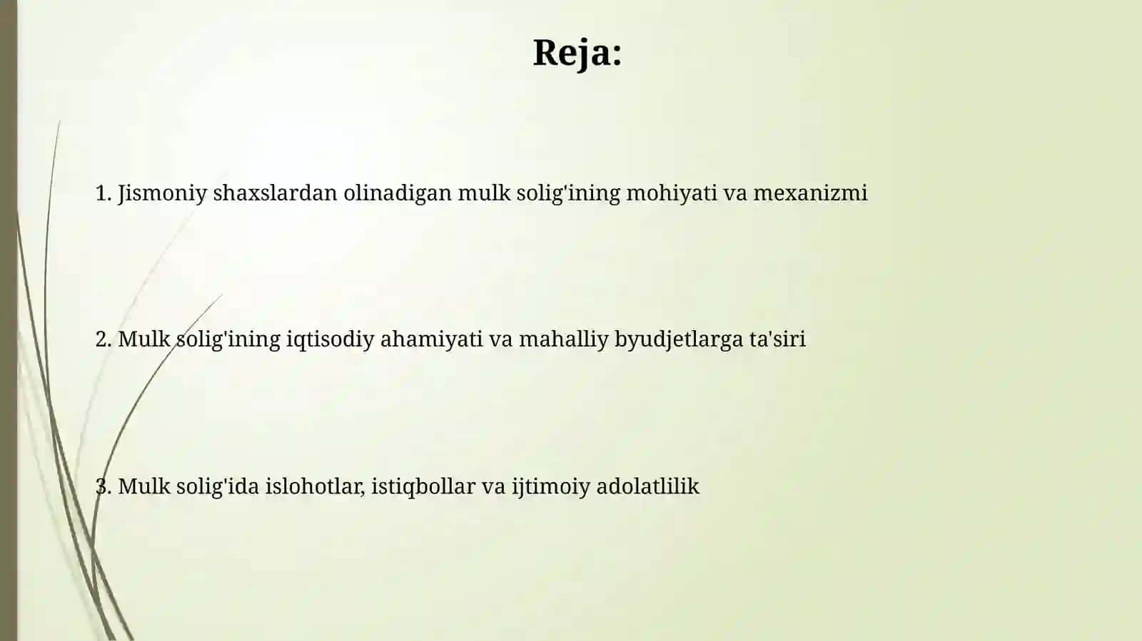 Jismoniy shaxslaring mol-mulkiga solinadigan soliq va uning iqtisodiy ahamiyati 2