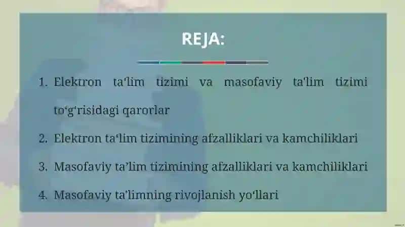 Elektronta'lim tizimlari masofaviy ta'lim 2