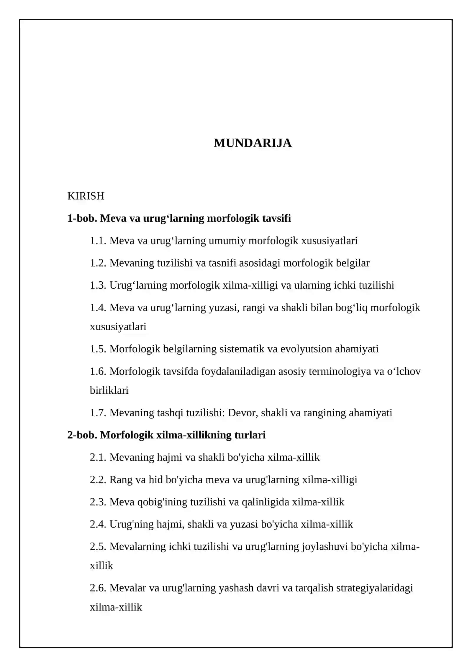 Meva va urug’larning morfologik xilma-xilligi va ularning tarqalish yo'llari 2