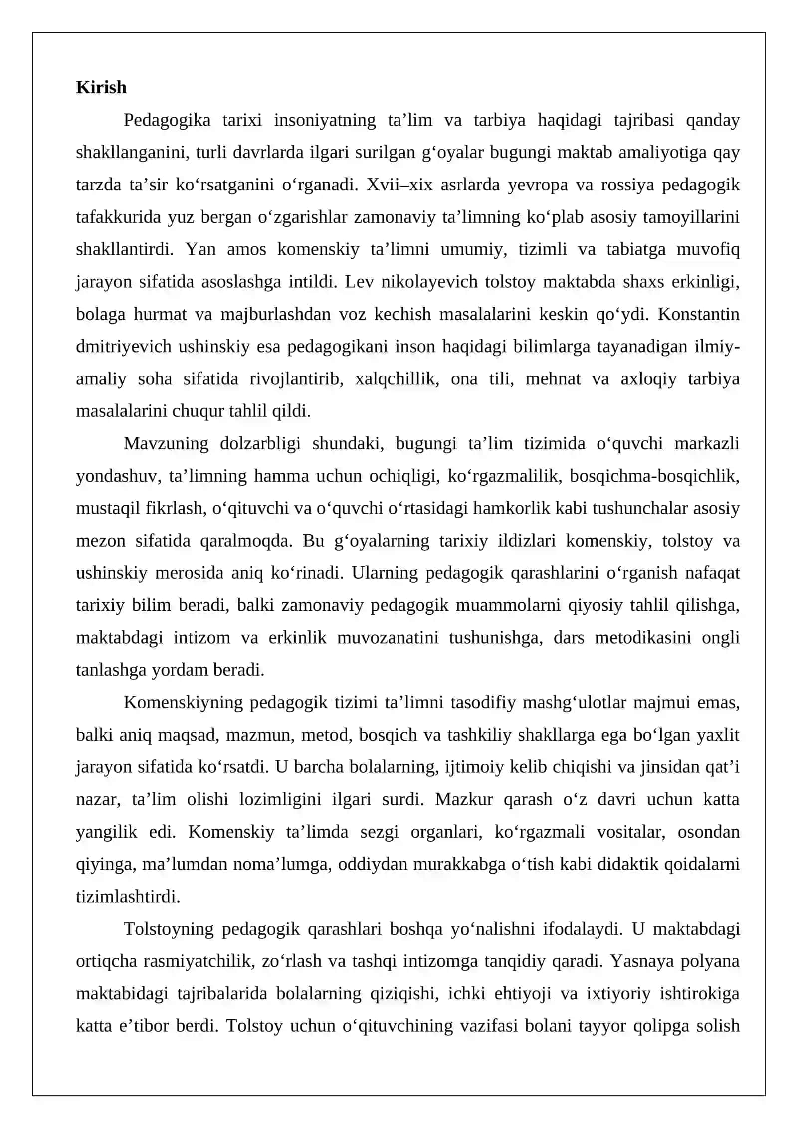 Y.a. Komenskiyning pedagogik tizimi va didaktik qarashlari 2
