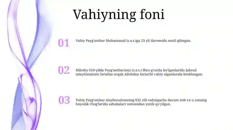 Qur'Oni Karimning Nozil Bo'Lish Tarixi 2
