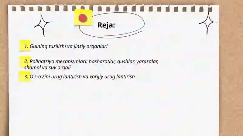 Gulning tuzilishi va jinsiy organlari 2