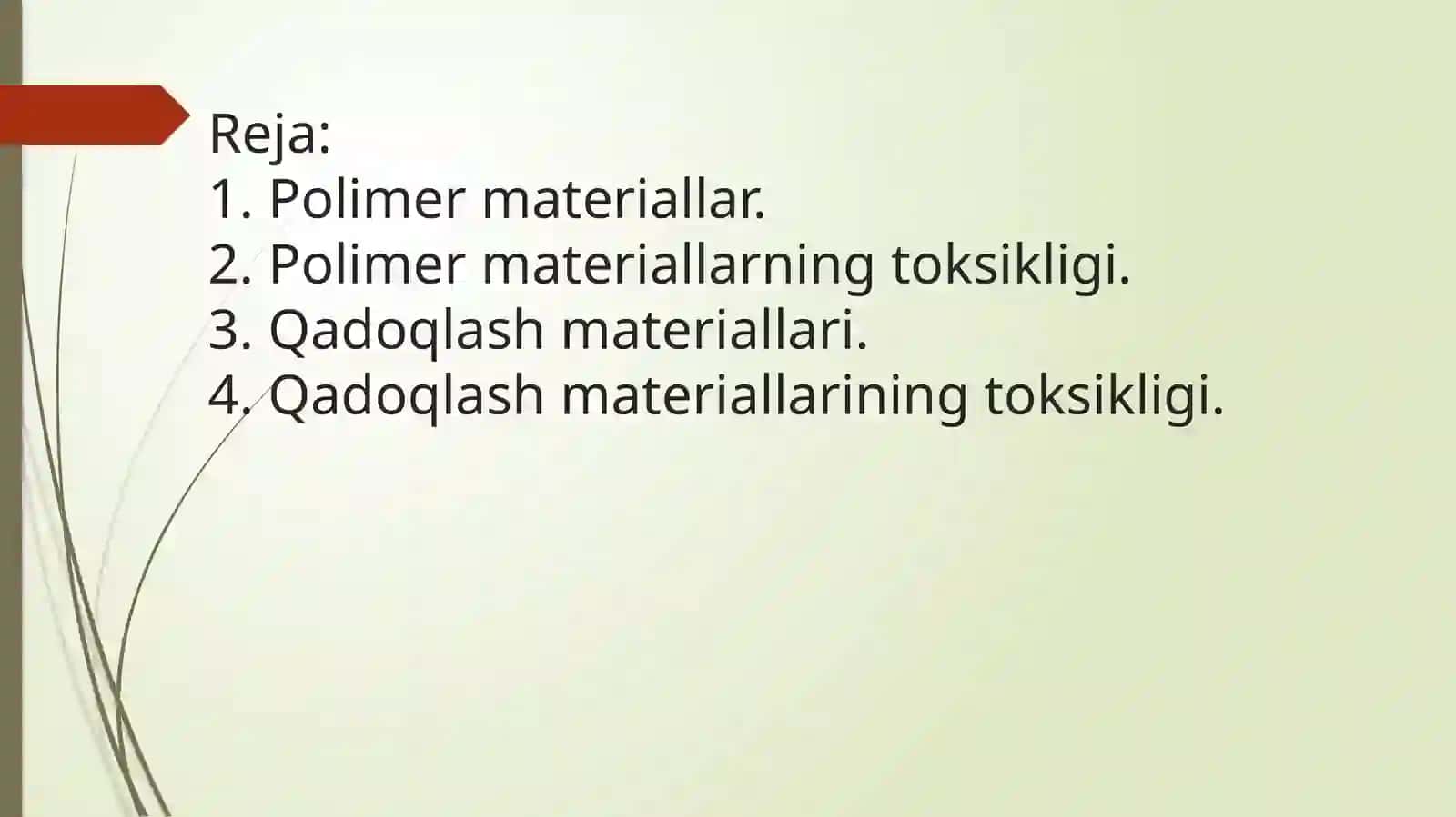 Muntazam oziq ovqat mahsulotlari bilan muloqotda bo'luvchi polimer va boshqa qadoqlash materiallarining toksikligi 2