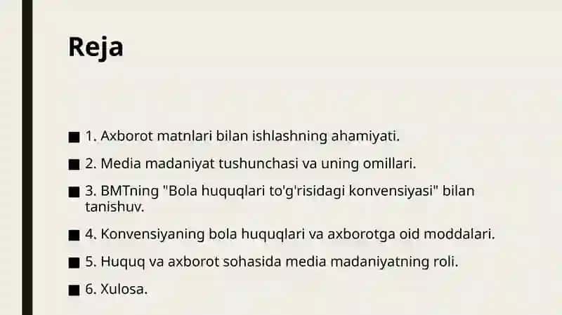 Axborot matnlar bilan ishlash va media madaniyat 2