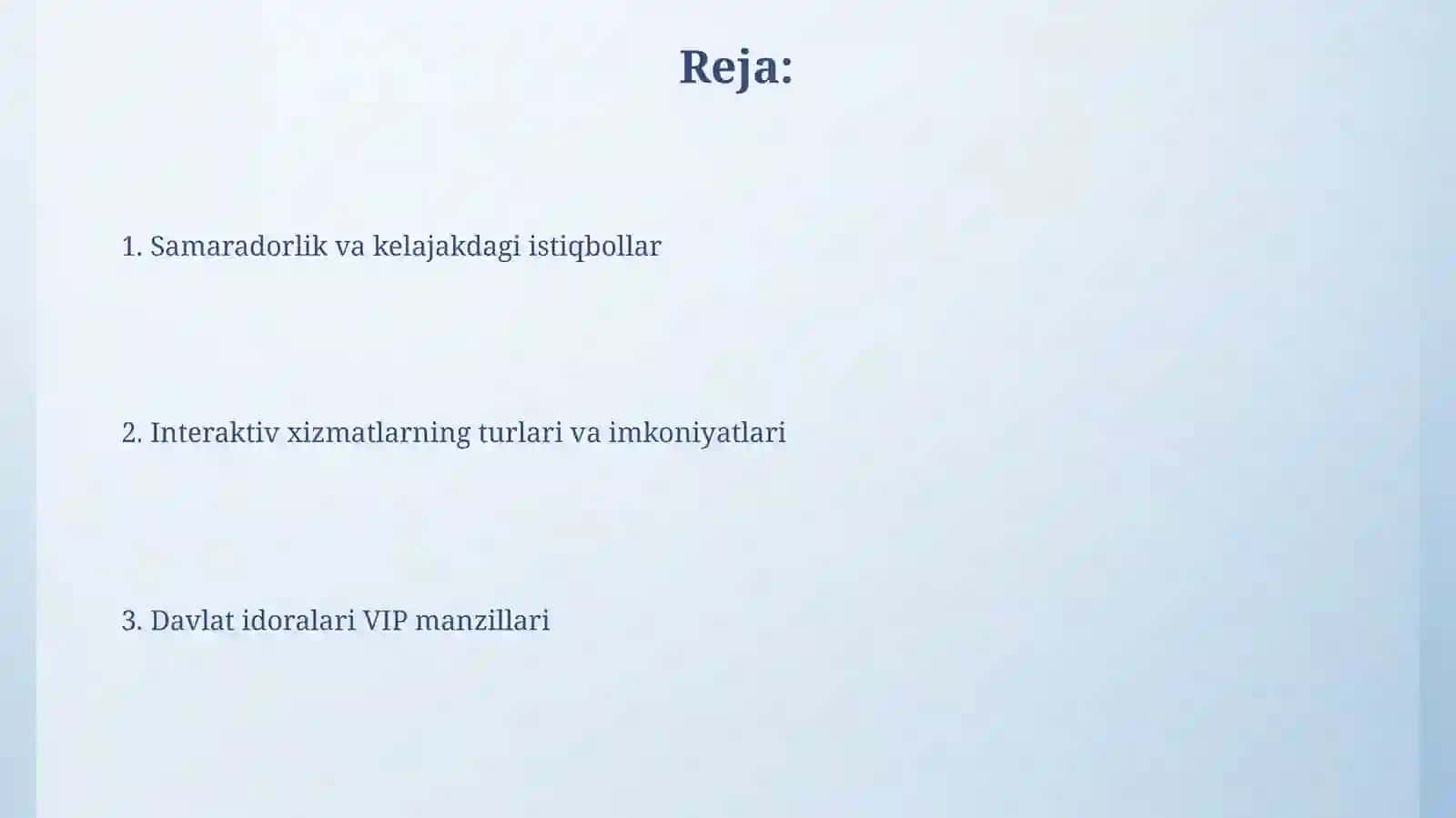 Davlat organlarining vip manzillari vainteraktivxizmatlar 2