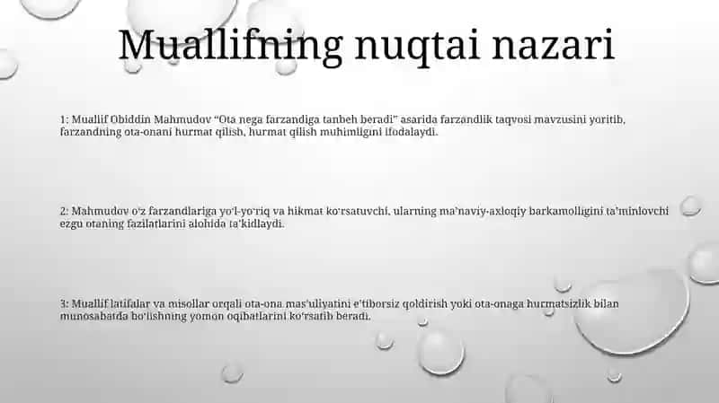 Ota Nega Farzandiga Tanbeh Beradi 2